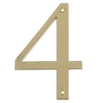 Número 4 para Identificación de Casa Color Dorado de 4 Plg