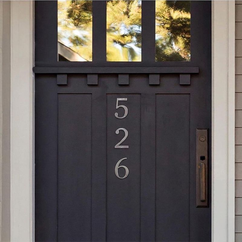 Número 6 para Identificación de Casa Color Nickel de 4 Plg
