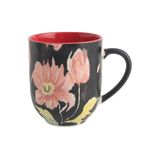 Set de 4 Pocillos de Cerámica con Diseño de 13.5 Oz Color Negro