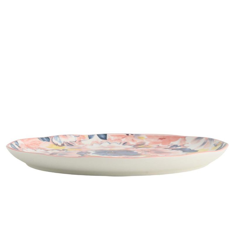 Set de 4 Platos para Cena de Cerámica de 10.4 Plg Color Rosa
