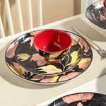 Set de 4 Platos para Postre de Cerámica de 7.9 Plg Color Negro