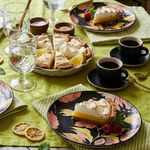 Set de 4 Platos para Postre de Cerámica de 7.9 Plg Color Negro