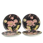 Set de 4 Platos para Postre de Cerámica de 7.9 Plg Color Negro
