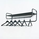 Repisa de Metal con Colgador 90 x 30 Cm Negra