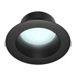 Ojo de Buey LED Empotrable de 10 W Luz de Día Multivoltaje No Atenuable Color Negro