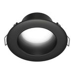 Ojo de Buey LED Empotrable de 4 W Luz Neutra Multivoltaje No Atenuable Color Negro