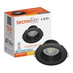 Ojo de Buey LED Empotrable de 4 W Luz Neutra Multivoltaje No Atenuable Color Negro