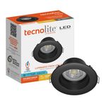 Ojo de Buey LED Empotrable de 4 W Luz de Día Multivoltaje No Atenuable Color Negro