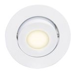 Ojo de Buey LED Empotrable Dirigible de 3 W Luz Cálida Atenuable Color Blanco
