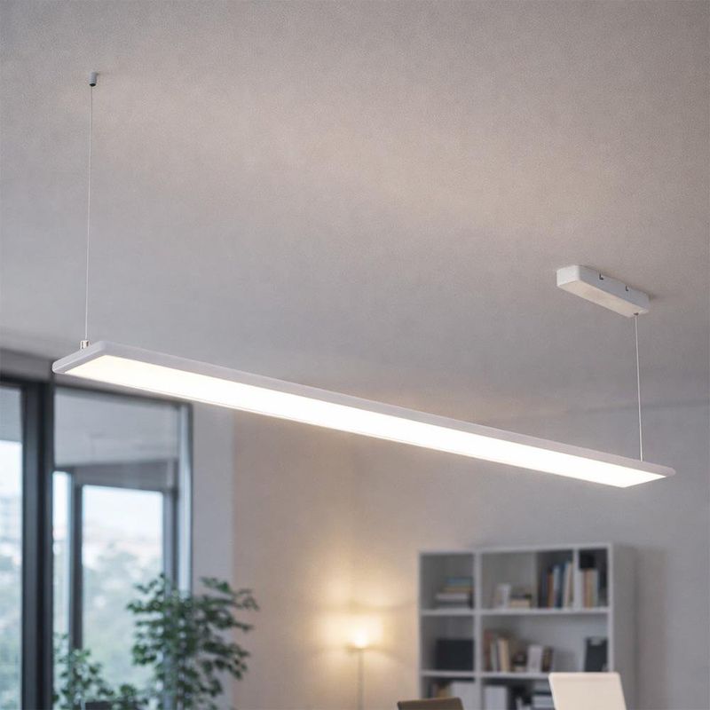 Lámpara Colgante Lineal LED de 45 W Luz Neutra Atenuable 120 Cm Color Blanco