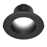 Ojo de Buey LED Empotrable de 6 W Luz Neutra Multivoltaje No Atenuable Color Negro