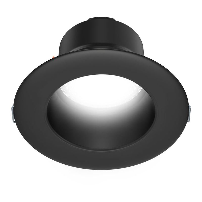 Ojo de Buey LED Empotrable de 6 W Luz Neutra Multivoltaje No Atenuable Color Negro