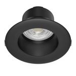 Ojo de Buey LED Empotrable de 6 W Luz Neutra Multivoltaje No Atenuable Color Negro