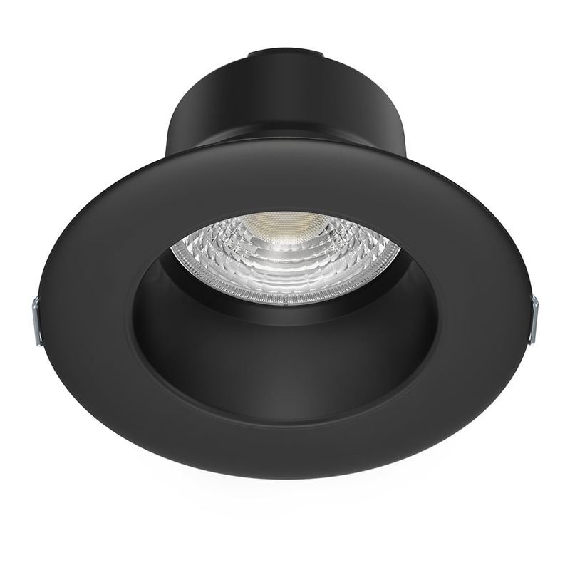 Ojo de Buey LED Empotrable de 6 W Luz Neutra Multivoltaje No Atenuable Color Negro