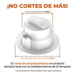 Ojo de Buey LED Empotrable de 4 W Luz de Día Multivoltaje No Atenuable Color Blanco