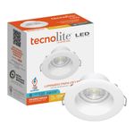 Ojo de Buey LED Empotrable de 4 W Luz de Día Multivoltaje No Atenuable Color Blanco