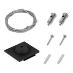Kit de Suspensión con Cable de Acero para Luminarios Lineales Slim Interconectables Color Negro