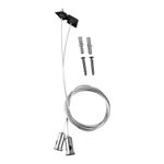 Kit de Suspensión con Cable de Acero para Luminarios Lineales Slim Interconectables Color Negro