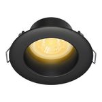 Ojo de Buey LED Empotrable de 4 W Luz Cálida Multivoltaje No Atenuable Color Negro