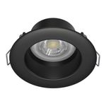 Ojo de Buey LED Empotrable de 4 W Luz Cálida Multivoltaje No Atenuable Color Negro