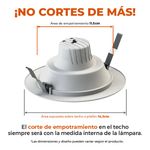 Ojo de Buey LED Empotrable de 10 WCCT Luz Blanca Ajustable Multivoltaje No Atenuable Color Blanco
