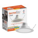 Ojo de Buey LED Empotrable de 10 WCCT Luz Blanca Ajustable Multivoltaje No Atenuable Color Blanco