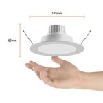 Ojo de Buey LED Empotrable de 10 WCCT Luz Blanca Ajustable Multivoltaje No Atenuable Color Blanco