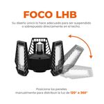Foco LED Tipo Ventilador de 35 W Luz de Día 3 Paneles Ajustables Base E27 Color Negro