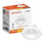 Ojo de Buey LED Empotrable de 6 W Luz de Día Multivoltaje No Atenuable Color Blanco