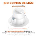 Ojo de Buey LED Empotrable de 6 W Luz de Día Multivoltaje No Atenuable Color Blanco