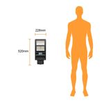 Lámpara Solar LED de 40 W Luz de Día con Sensor de Movimiento y Control Remoto Color Negro