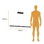 Lámpara Colgante Lineal LED de 43 W Luz Cálida IRC 90 Color Negro