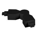 Conector Mecánico Flexible 420° para Luminarios Slim Interconectables Color Negro