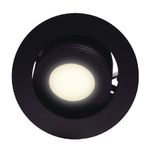 Ojo de Buey LED Empotrable Dirigible de 3 W Luz Cálida Atenuable Color Negro