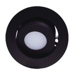 Ojo de Buey LED Empotrable Dirigible de 3 W Luz Cálida Atenuable Color Negro