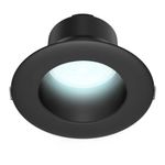 Ojo de Buey LED Empotrable de 6 W Luz de Día Multivoltaje No Atenuable Color Negro