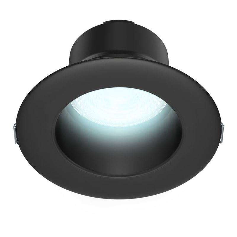 Ojo de Buey LED Empotrable de 6 W Luz de Día Multivoltaje No Atenuable Color Negro