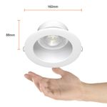 Ojo de Buey LED Empotrable de 10 W Luz de Día Multivoltaje No Atenuable Color Blanco