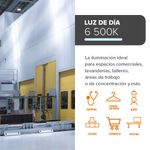 Foco LED Tipo Ventilador de 65 W Luz de Día 3 Paneles Ajustables Base E27 Color Negro