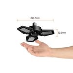 Foco LED Tipo Ventilador de 65 W Luz de Día 3 Paneles Ajustables Base E27 Color Negro