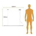 Lámpara Colgante Lineal LED de 12.5 W Luz Cálida 3000 K Atenuable Color Blanco