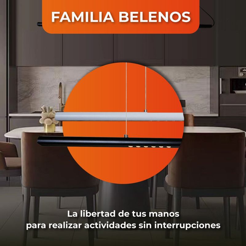 Lámpara Colgante Lineal LED de 12.5 W Luz Cálida 3000 K Atenuable Color Blanco