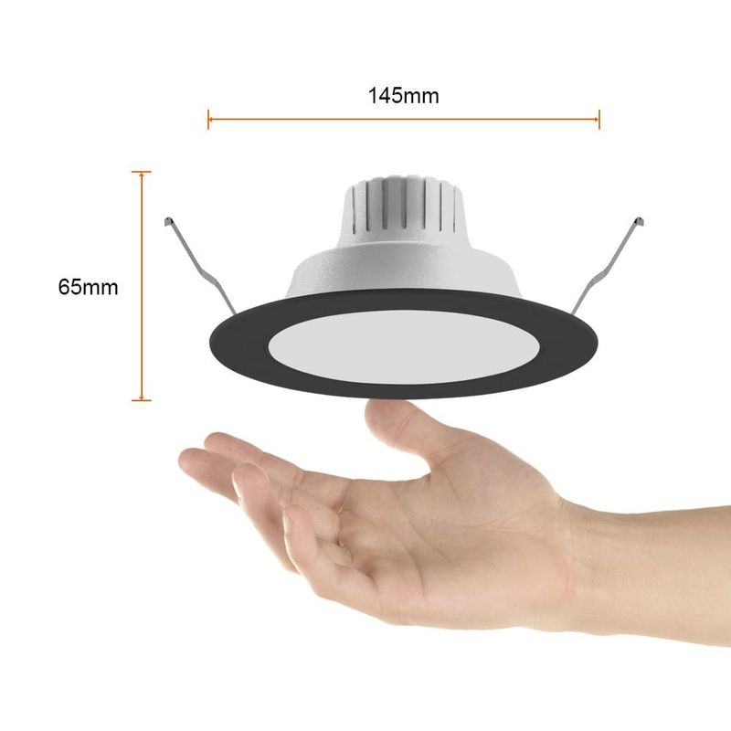 Ojo de Buey LED Empotrable de 10 WCCT Luz Blanca Ajustable Multivoltaje No Atenuable Color Blanco