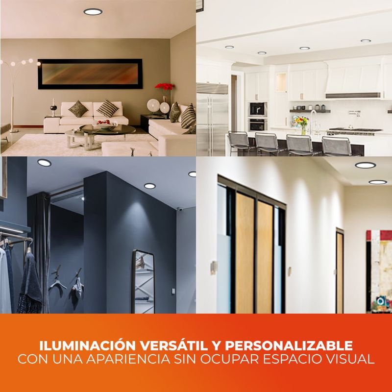 Ojo de Buey LED Empotrable de 10 WCCT Luz Blanca Ajustable Multivoltaje No Atenuable Color Blanco