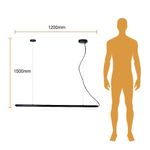 Lámpara Colgante Lineal LED de 12.5 W Luz Cálida 3000 K Atenuable Color Negro