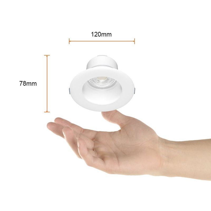 Ojo de Buey LED Empotrable de 6 W Luz Neutra Multivoltaje No Atenuable Color Blanco