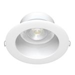 Ojo de Buey LED Empotrable de 10 W Luz Neutra Multivoltaje No Atenuable Color Blanco