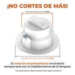 Ojo de Buey LED Empotrable de 10 W Luz Neutra Multivoltaje No Atenuable Color Blanco