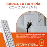 Lámpara LED de Emergencia Recargable de 1 W Luz de Día Portátil Color Blanco