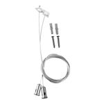 Kit de Suspensión con Cable de Acero para Luminarios Lineales Slim Interconectables Color Blanco